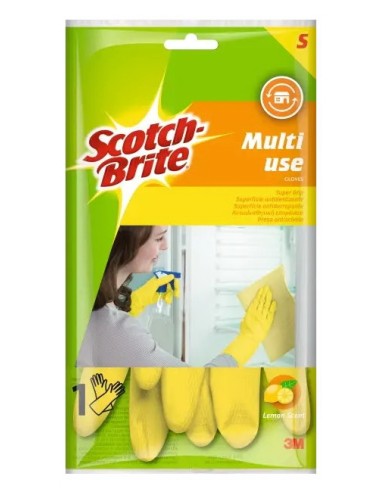 Scotch-brite Guanti Multiuso In Gomma - Felpatura In Cotone - Taglia Piccola